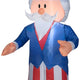 4' Patriotic Uncle Sam by Gemmy Inflatable