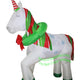 6' Air Blown Inflatable Christmas Unicorn w/ Wreath