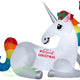 6' Gemmy Airblown Inflatable Magical Christmas Unicorn