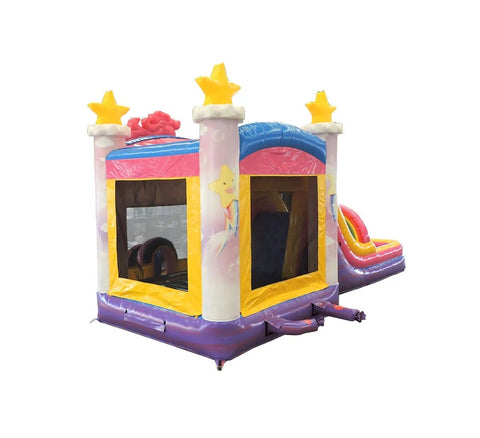 Mega Unicorn Inflatable Water Slide Bounce House Combo with Blower