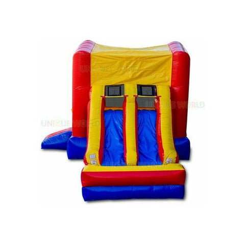 Unique World Inflatable Bouncers 14'H Double Lane Module Combo by Unique World 14'H Double Lane Module Combo SKU# 3070D/ 3070D-POOL