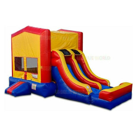 Unique World Inflatable Bouncers 14'H Double Lane Module Combo by Unique World 14'H Double Lane Module Combo SKU# 3070D/ 3070D-POOL