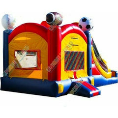 Unique World Inflatable Bouncers 14'H Sports Bounce House And Slide Combo by Unique World 14'H Sports Bounce House And Slide Combo by Unique World SKU# 3002D/ 3002D-POOL