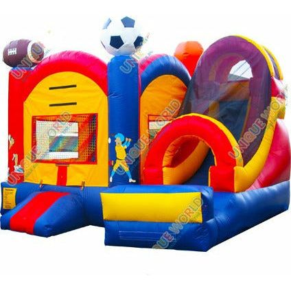 Unique World Inflatable Bouncers 14'H Sports Jumper And Slide Combo by Unique World 14'H Sports Jumper And Slide Combo by Unique World SKU# 3017D/ 3017D-POOL