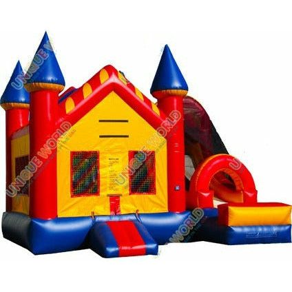 Unique World Inflatable Bouncers 15'H Castle Moonwalk And Slide Combo by Unique World 15'H Castle Moonwalk And Slide Combo SKU# 3023D/ 3023D-POOL