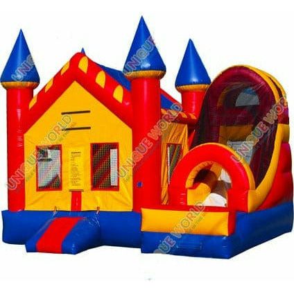 Unique World Inflatable Bouncers 15'H Castle Moonwalk And Slide Combo by Unique World 15'H Castle Moonwalk And Slide Combo SKU# 3023D/ 3023D-POOL