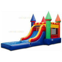 15'H Compact Rainbow Castle Jumper with Pool by Unique World