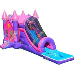 Unique World Inflatable Bouncers 15'H Pink Princess Castle Combo Bouncer by Unique World 3026P 15'H Pink Princess Castle Combo Bouncer by Unique World SKU# 3026P