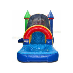 15'H Rainbow Castle Wet Dry Slide Combo by Unique World