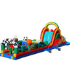 Image of 18'H 70 Feet Sports Obstacle And Dual Lane Slide Combo by Unique World SKU# 5012P