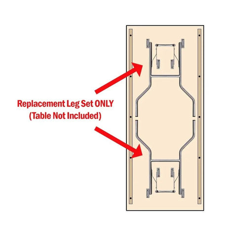 Replacement Leg Set for Banquet Folding Table (2 Piece, Pair)