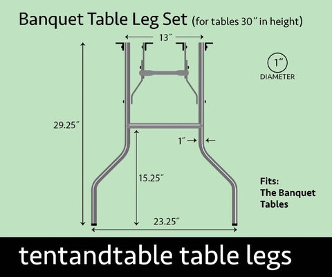 Replacement Leg Set for Banquet Folding Table (2 Piece, Pair)