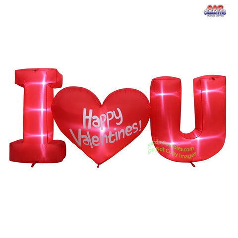 6' Air Blown Inflatable Valentine's Day "I Heart You" Letters