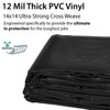 Image of 15' x 15' Heavy Duty Waterproof PVC Vinyl Tarp - Black