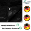 Image of 20x20 Heavy Duty Waterproof PVC Vinyl Tarp - Black