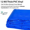 Image of 10' x 12' Heavy Duty Waterproof PVC Vinyl Tarp - Blue