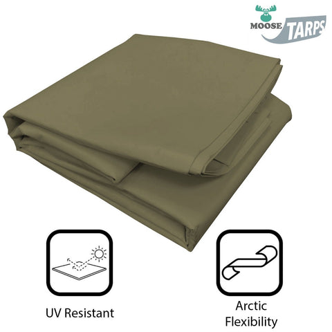 12' x 16' Heavy Duty Waterproof PVC Vinyl Tarp - Green