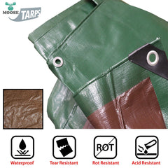 8' x 10' Deluxe Water Resistant Heavy Duty Poly Tarp Cover