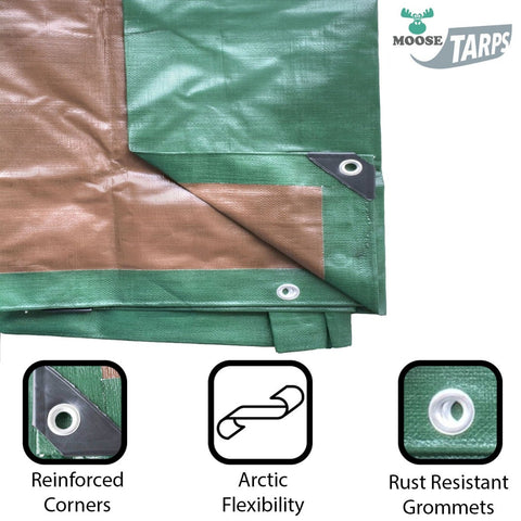 8' x 10' Deluxe Water Resistant Heavy Duty Poly Tarp Cover