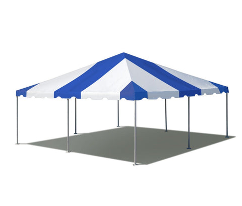 20' x 20' Premium West Coast Frame Party Tent - Blue and White