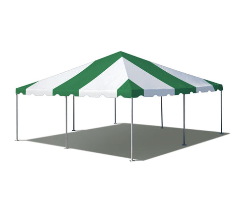20' x 20' Premium West Coast Frame Party Tent - Green and White