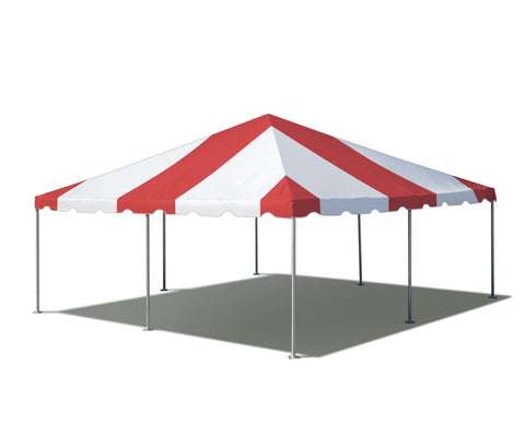 20' x 20' Premium West Coast Frame Party Tent - Red and White