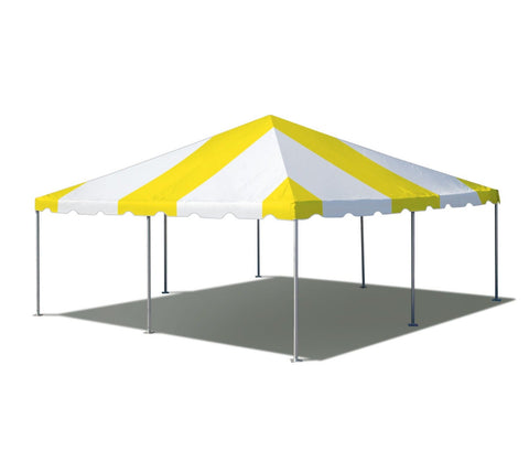 20' x 20' Premium West Coast Frame Party Tent - Yellow and White