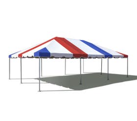20' x 30' Weekender West Coast Frame Party Tent - Red White and Blue
