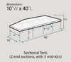 Image of 10' x 40' Premium Single Tube West Coast Frame Canopy Tent, Sectional