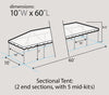 Image of 10' x 60' Premium Single Tube West Coast Frame Canopy Tent, Sectional