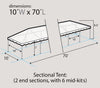 Image of 10' x 70' Premium Single Tube West Coast Frame Canopy Tent, Sectional