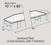 Image of 10' x 80' Premium Single Tube West Coast Frame Canopy Tent, Sectional