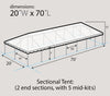 Image of 20' x 70' Premium Single Tube West Coast Frame Party Tent, Sectional