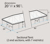 Image of 20' x 90' Premium Single Tube West Coast Frame Party Tent, Sectional