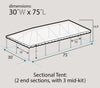 Image of 30' x 75' Premium Single Tube West Coast Frame Party Tent, Sectional