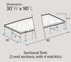 Image of 30' x 90' Premium Single Tube West Coast Frame Party Tent, Sectional