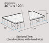 Image of 40' x 120' Premium Single Tube West Coast Frame Party Tent, Sectional
