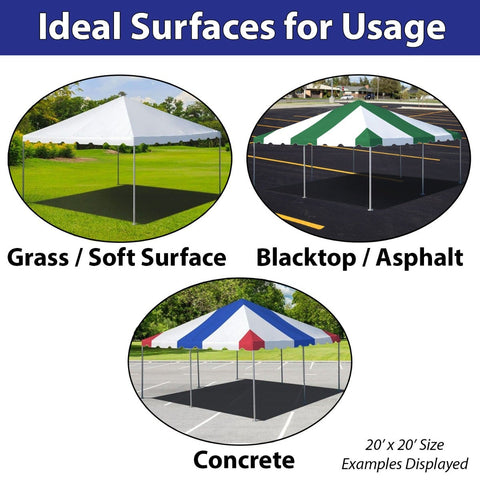 10' x 100' Premium Single Tube West Coast Frame Canopy Tent, Sectional