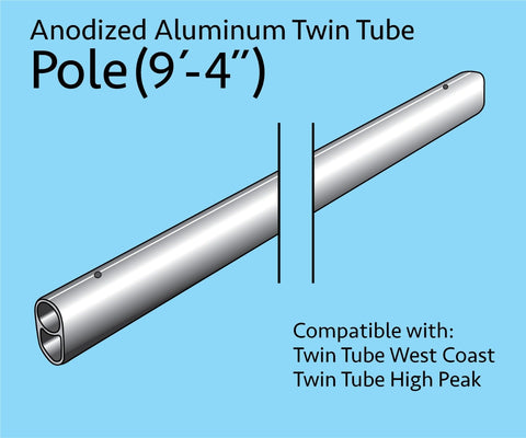 9' 4" Spreader Pipe for Twin Tube, West Coast or High Peak