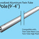 9' 4" Spreader Pipe for Twin Tube, West Coast or High Peak