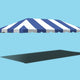 10' x 20' West Coast Frame Party Tent Top - Blue and White