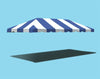 Image of 10' x 20' West Coast Frame Party Tent Top - Blue and White