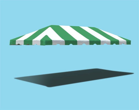 10' x 20' West Coast Frame Party Tent Top - Green and White