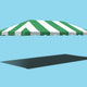 10' x 20' West Coast Frame Party Tent Top - Green and White