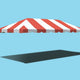 10' x 20' West Coast Frame Party Tent Top - Red and White