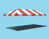 Image of 10' x 20' West Coast Frame Party Tent Top - Red and White