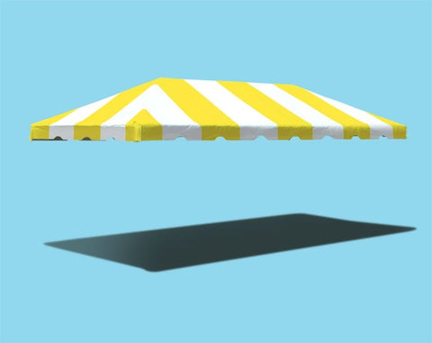 10' x 20' West Coast Frame Party Tent Top - Yellow and White