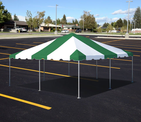 20' x 20' Premium West Coast Frame Party Tent - Green and White
