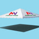 20' x 20' West Coast Frame Party Tent Top - Custom