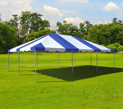 20' x 30' Premium West Coast Frame Party Tent - Blue and White